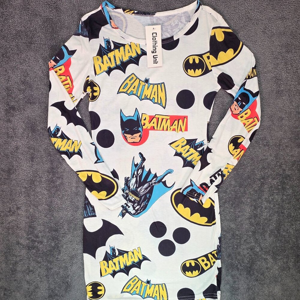 Batman All Over Print Bodycon Dress Size 10
